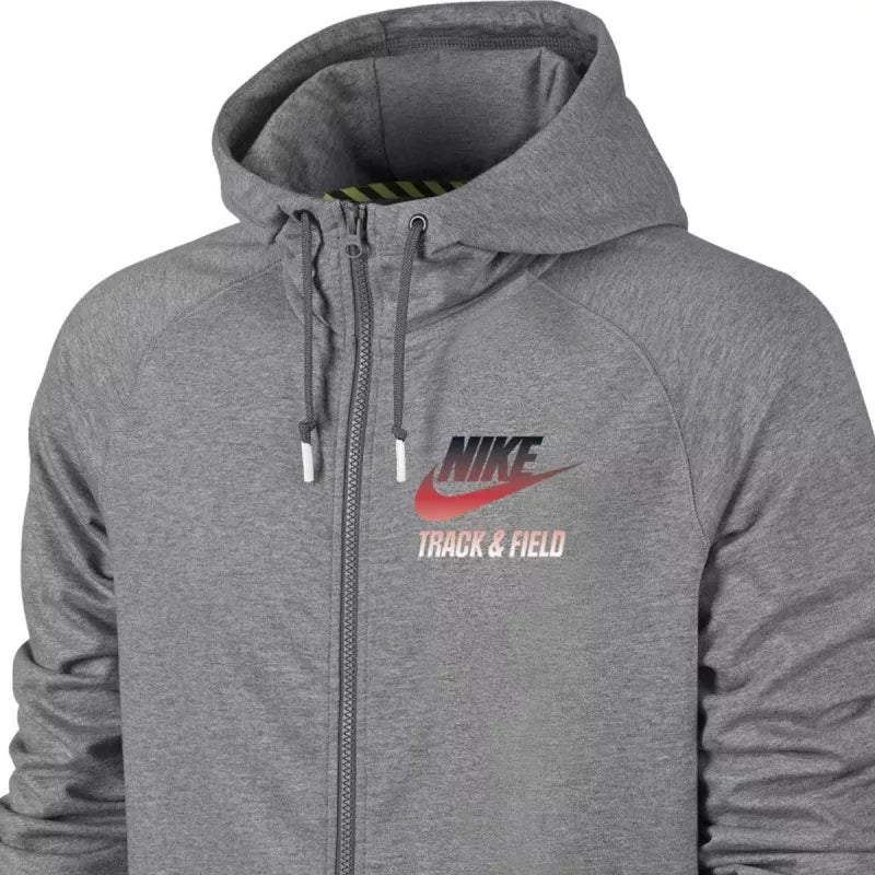 Nike Aw77 Ru Full Zip Hoodie Ntf Sweatshirt - Gray