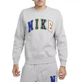 Sweat Nike Nsw Club Crew Letters - Gris Bleu/Blanc