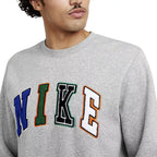 Sweat Nike Nsw Club Crew Letters - Gris Bleu/Blanc