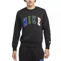 Sweat Nike Nsw Club Crew Letters - Noir/Vert/Blanc/Bleu
