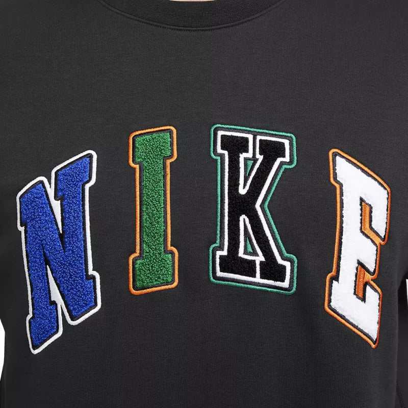 Sweat Nike Nsw Club Crew Letters - Noir/Vert/Blanc/Bleu
