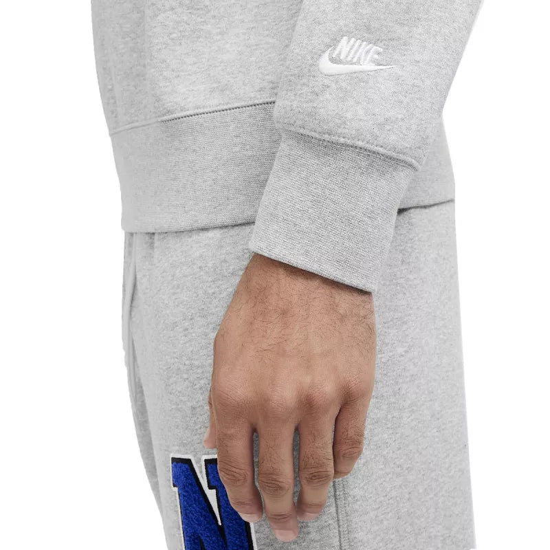 Sweat Nike Nsw Club Crew Letters - Gris Bleu/Blanc