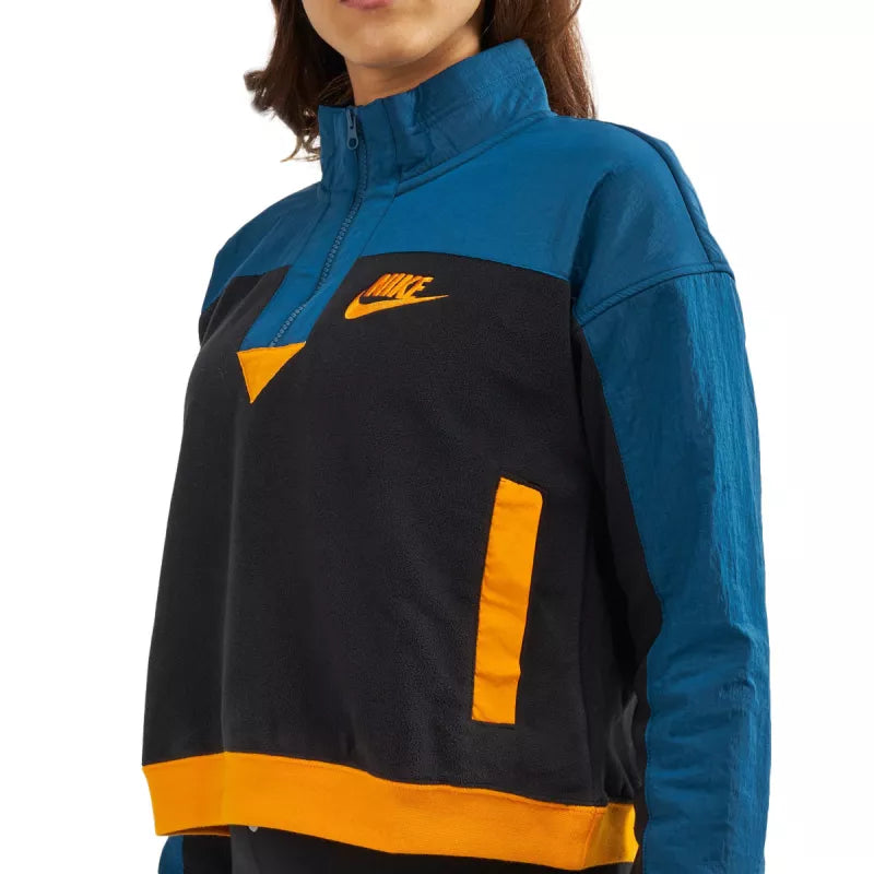 Sweat Nike Nsw Top Half Zip Polar - Bleu