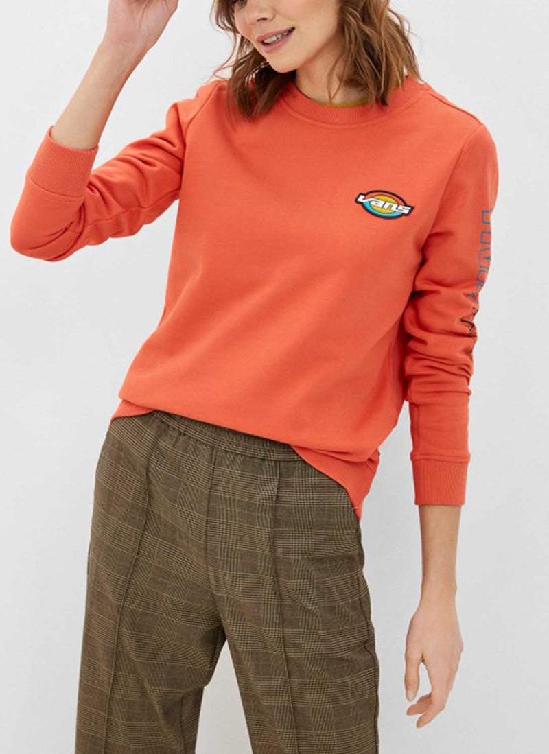 Vans - Sweat Oval Teen Crew - Paprika - Femme