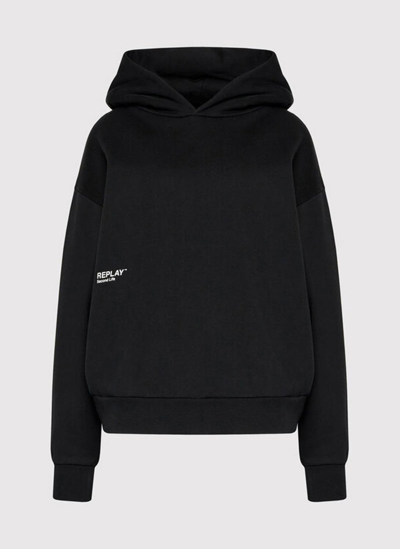 Replay - Sweat Oversized À Capuche - Black - Femme