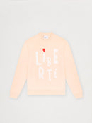 Sweat unisexe COUP DE PINCEAU abricot