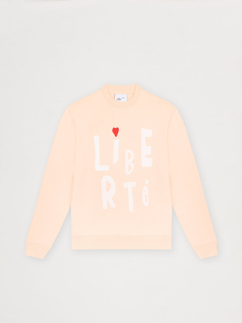 Sweat unisexe COUP DE PINCEAU abricot