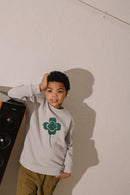 Bart Gray Clover Embroidered Sweatshirt