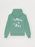 Sweat Capuche Unisexe L'Amour De L'Art Vert Givré