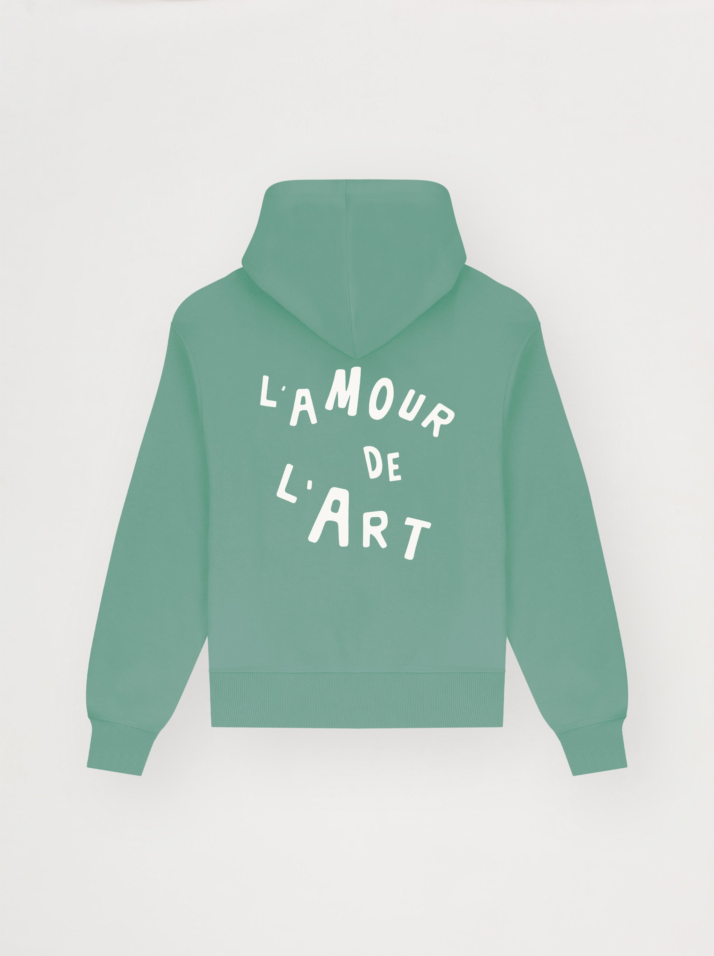 Sweat Capuche Unisexe L'Amour De L'Art Vert Givré