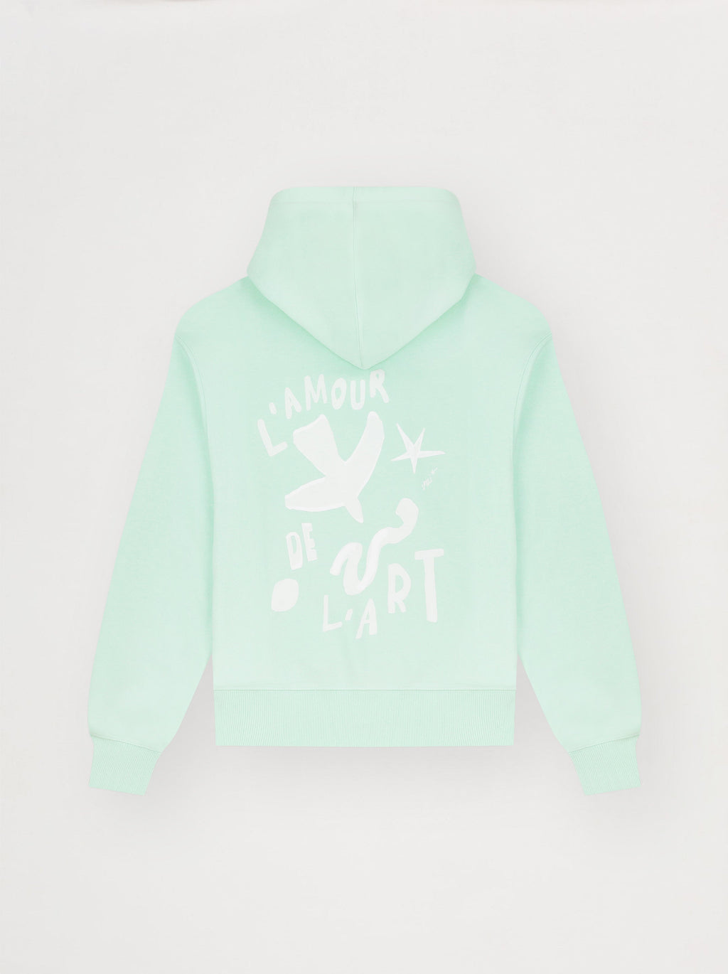 Sweat Capuche Unisexe Fresque Vert D'Eau