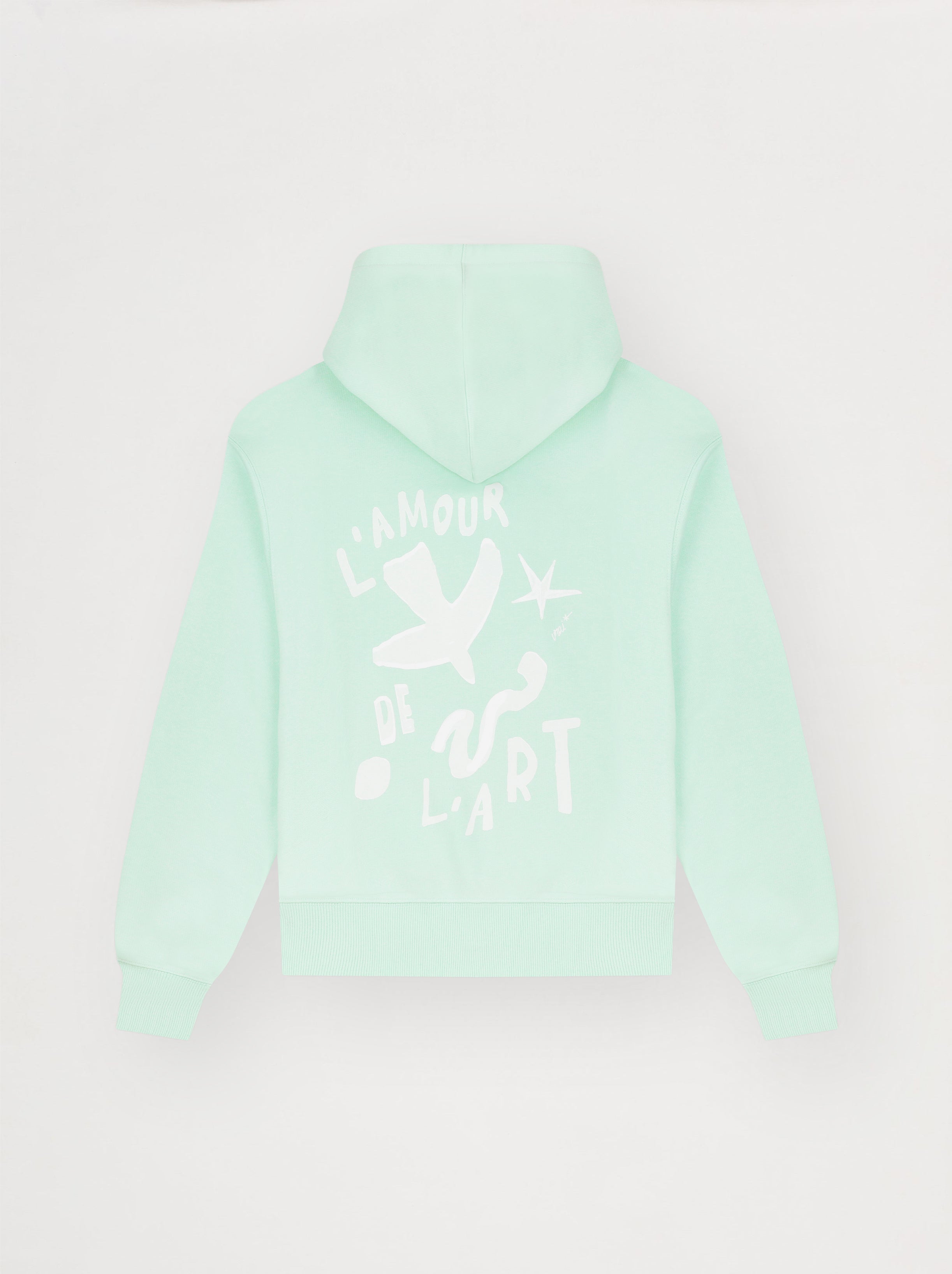 Sweat Capuche Unisexe Fresque Vert D'Eau