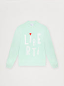 Sweat unisexe COUP DE PINCEAU vert d'eau