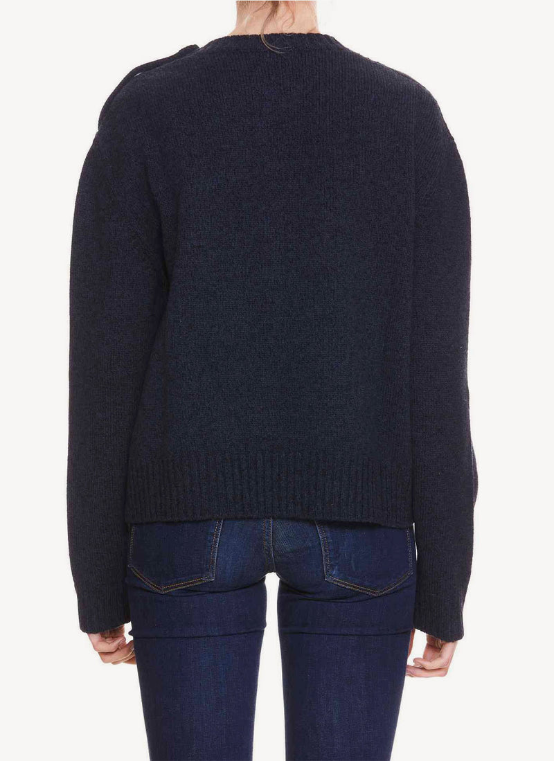 Jil Sander - Pull En Laine - Dark Blue - Femme