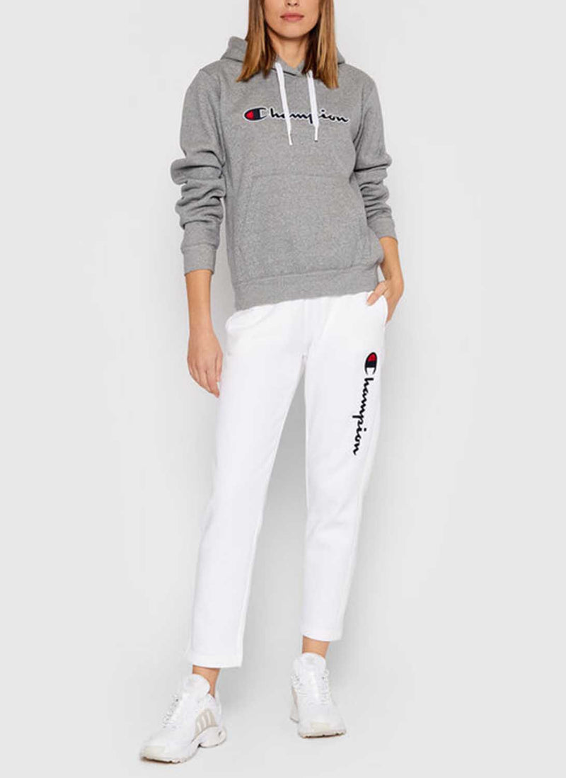 Champion - Sweatshirt À Capuche Et Logo - Gris - Femme