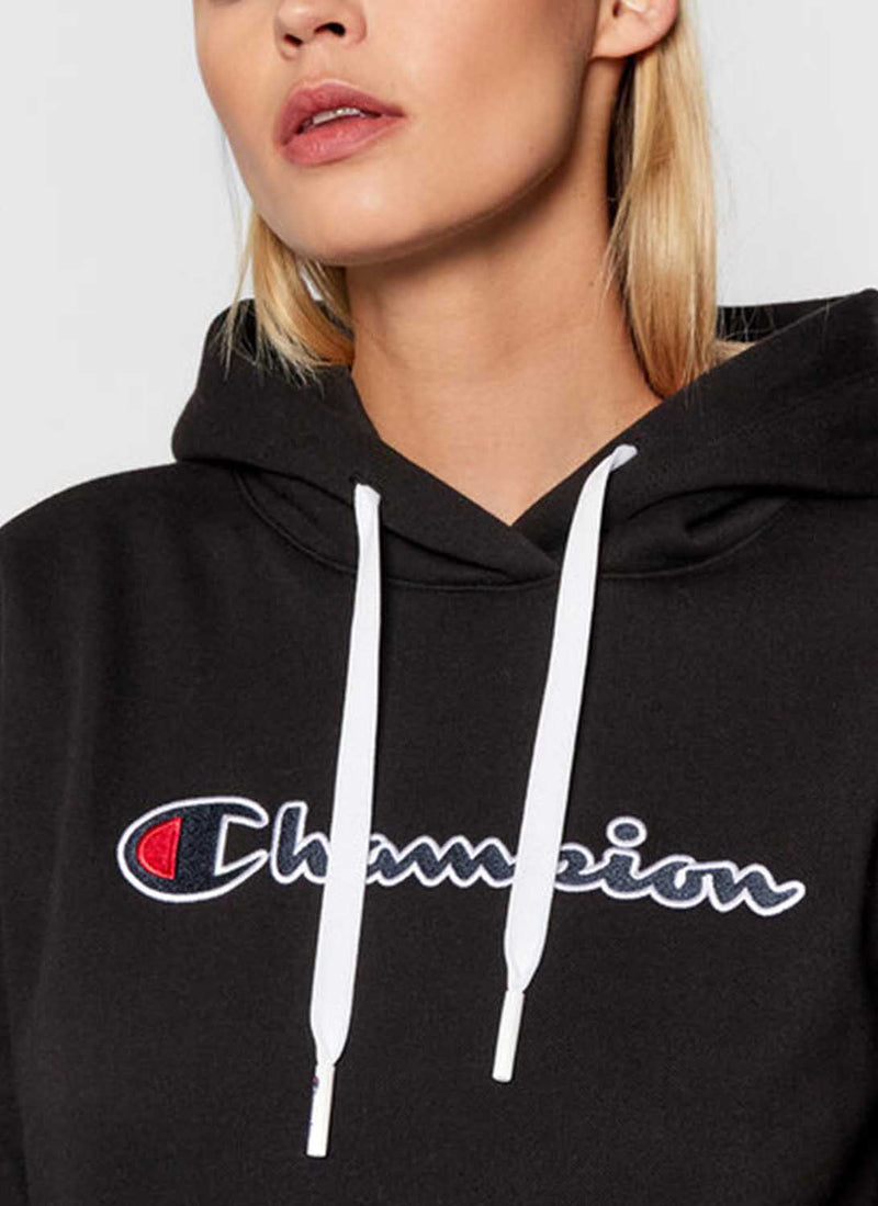 Champion - Sweatshirt À Capuche Et Logo - Noir - Femme