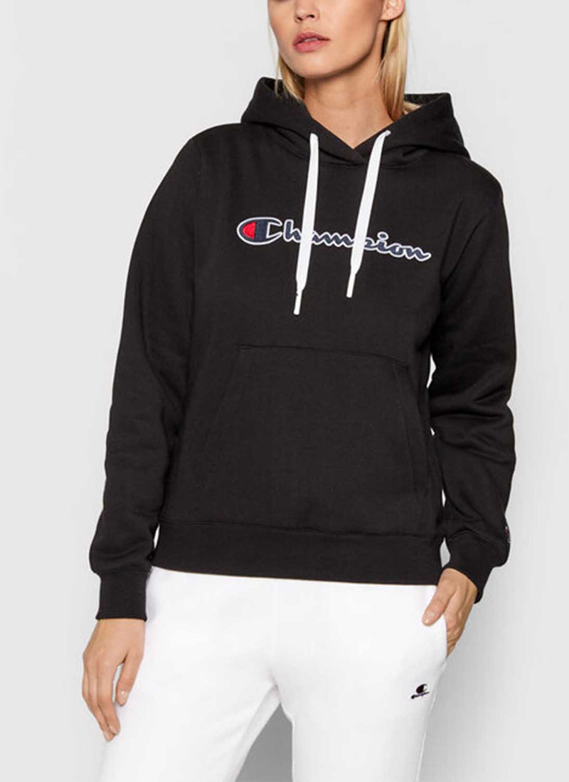 Champion - Sweatshirt À Capuche Et Logo - Noir - Femme