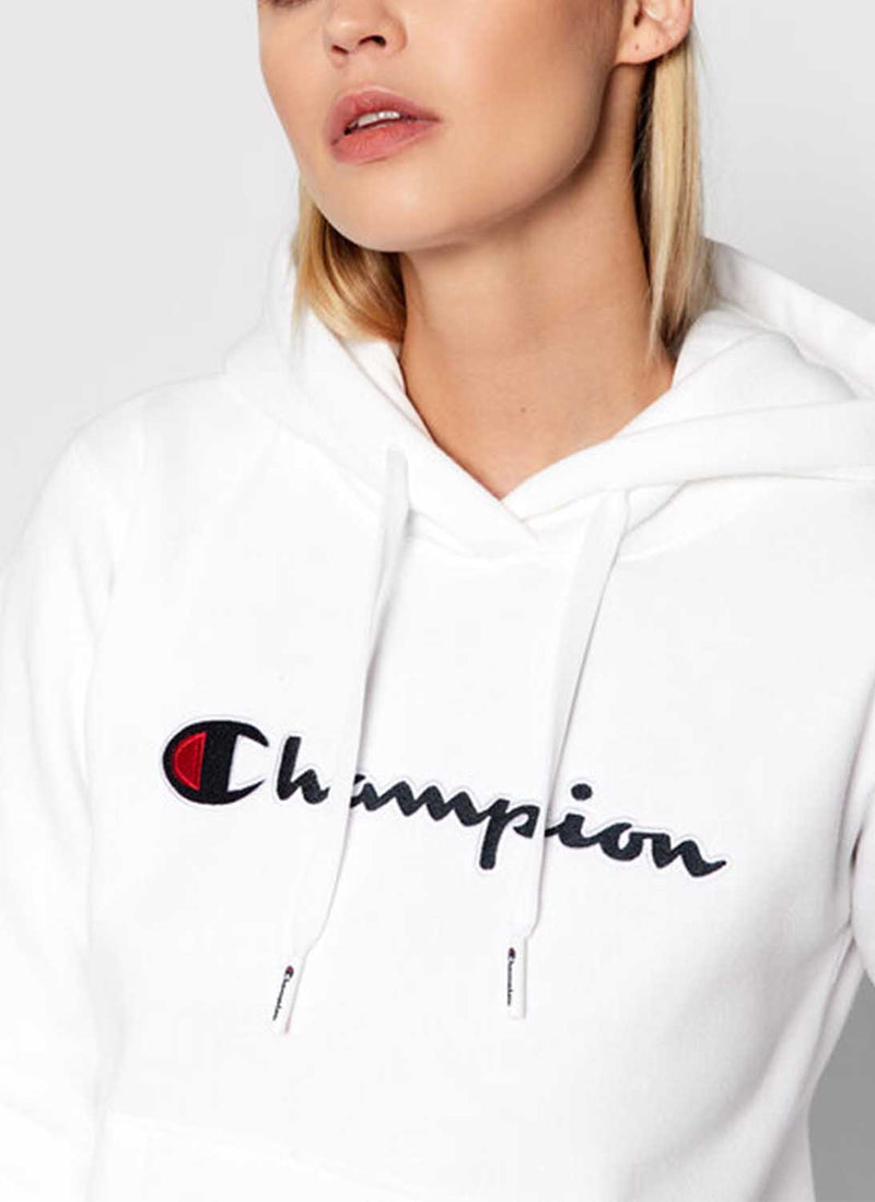 Champion - Sweatshirt À Capuche Et Logo - Blanc - Femme