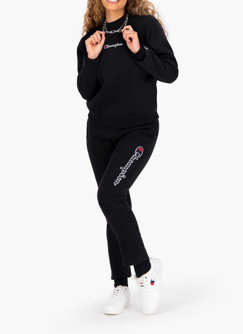 Champion - Sweatshirt À Col Haut - Noir - Femme