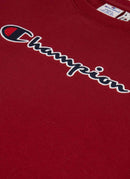 Champion - Sweatshirt À Col Rond Et Logo - Bordeaux - Femme