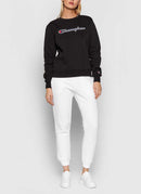 Champion - Sweatshirt À Col Rond Et Logo - Noir - Femme