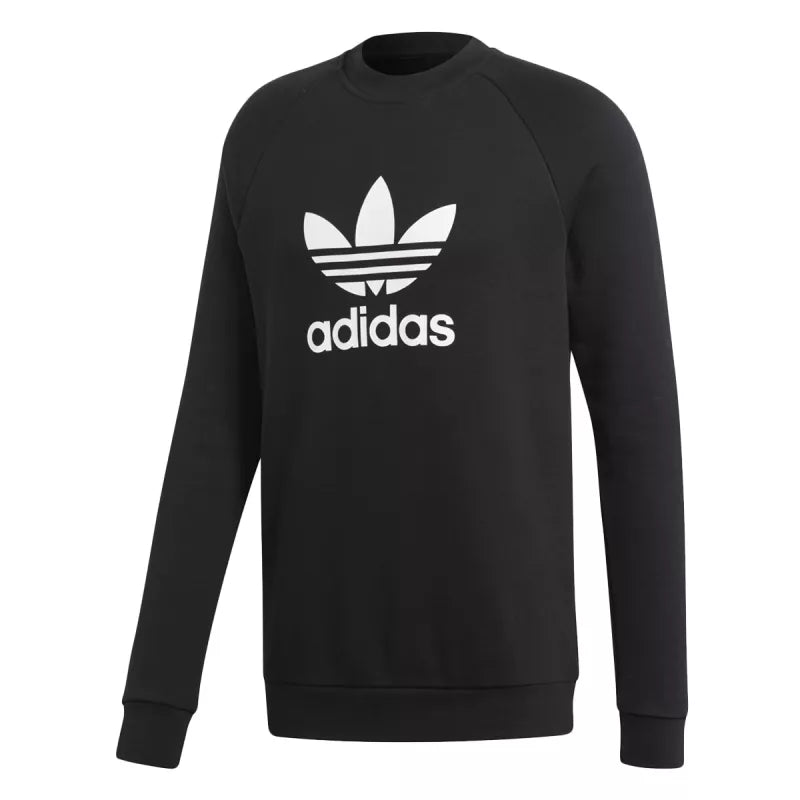 Sudadera Adidas Originals Trefoil Crew - Negro/Blanco