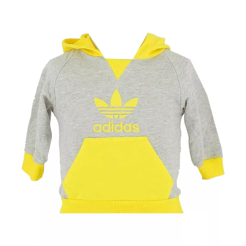 Adidas Originals Trefoil Hoodie for Baby - Grey/Yellow