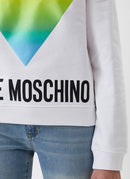 Moschino - Sweatshirt Coeur Arc-En-Ciel - Optical White - Femme