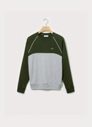 Lacoste - Sweatshirt Col Rond - Caprier/Argent Chine-Farine - Femme