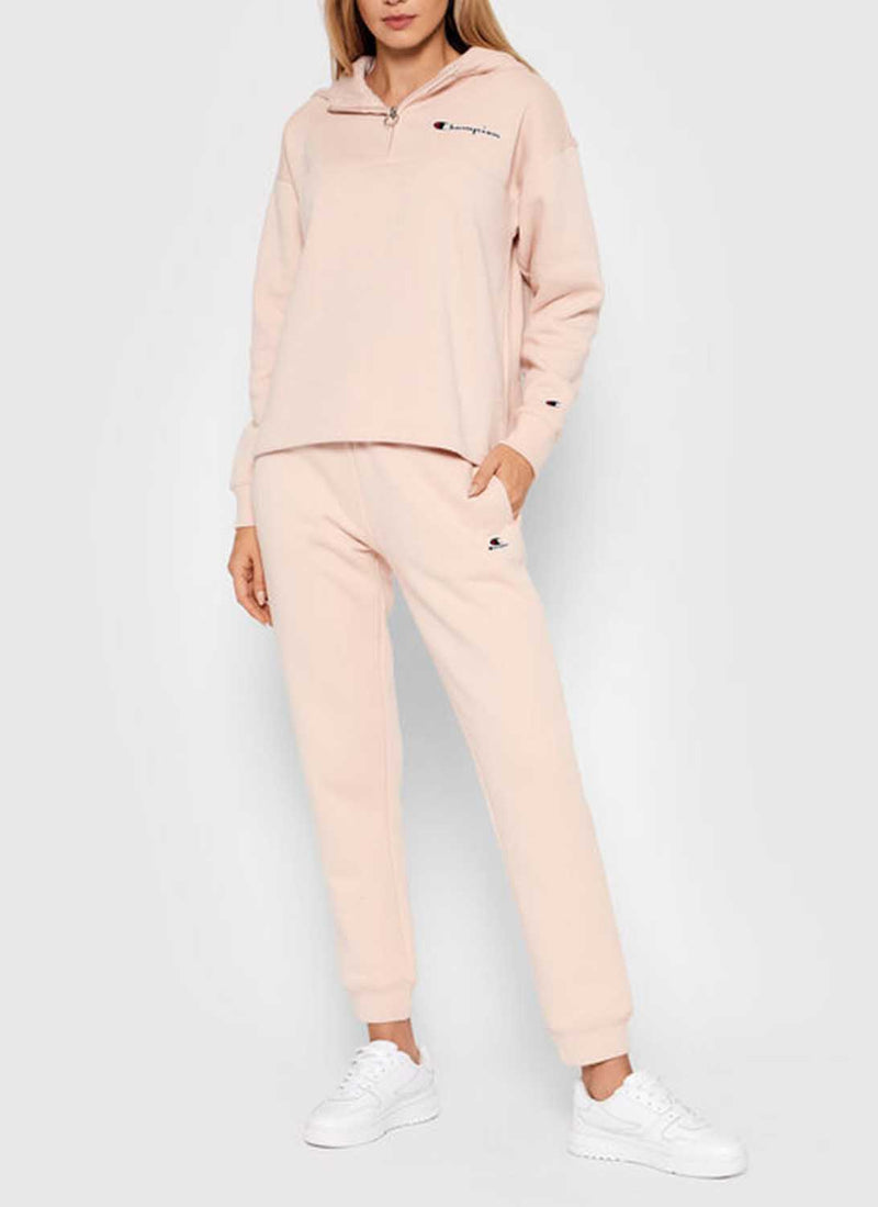 Champion - Sweatshirt Col Zippé - Rose - Femme