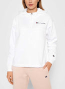 Champion - Sweatshirt Col Zippé - Blanc - Femme