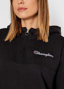 Champion - Sweatshirt Col Zippé - Noir - Femme