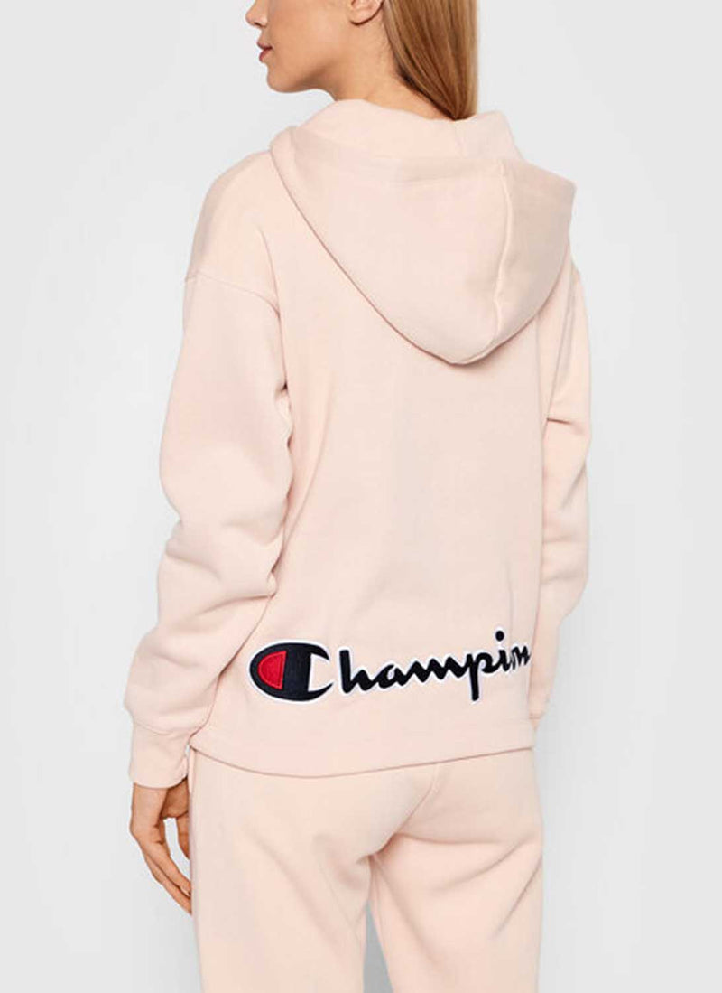 Champion - Sweatshirt Col Zippé - Rose - Femme