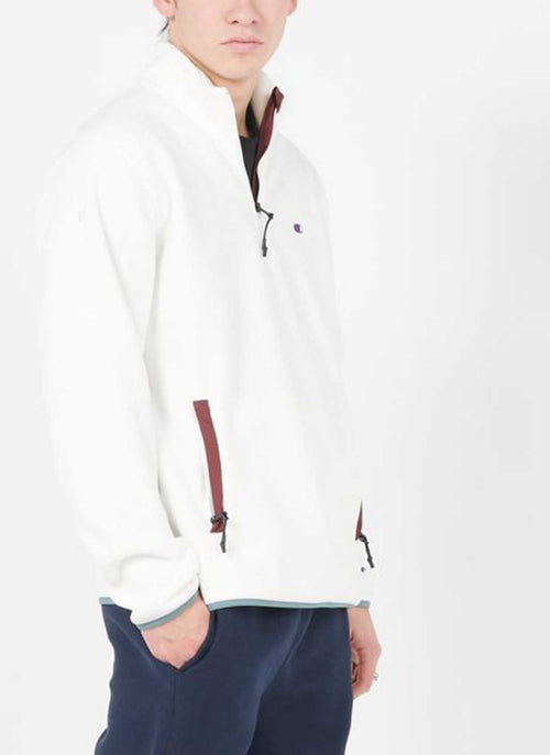 Champion - Sweatshirt Half Zip - Blanc - Homme