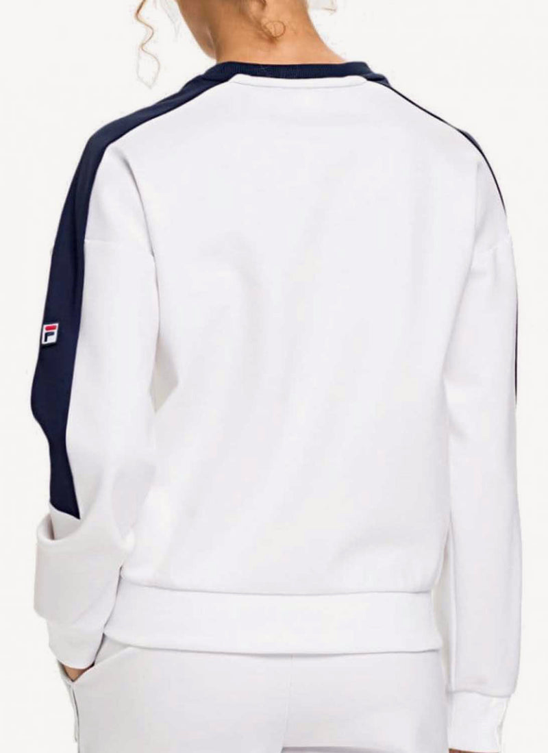 Fila - Sweatshirt Tanith Crew - Bright White-Black Iris - Femme