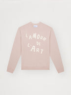 Sweat Unisexe L'Amour De L'Art Rose Glacé