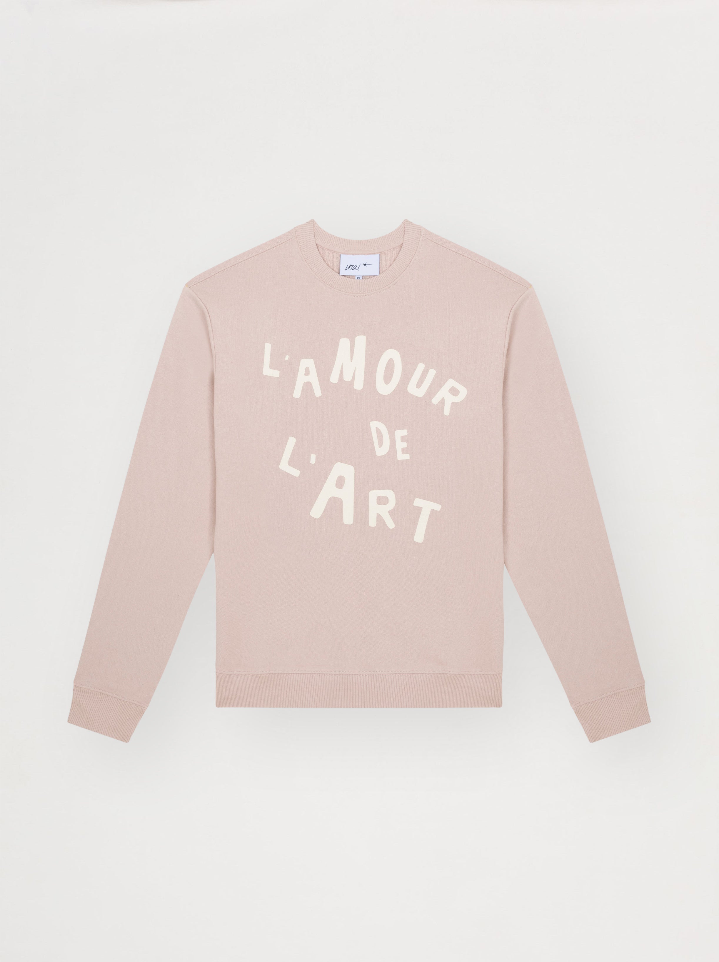 Sweat Unisexe L'Amour De L'Art Rose Glacé
