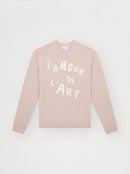 Sweat unisexe L'AMOUR DE L'ART rose glacé