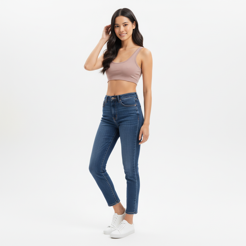 Camiseta sin mangas corta Urban Cut - Malva - Mujer