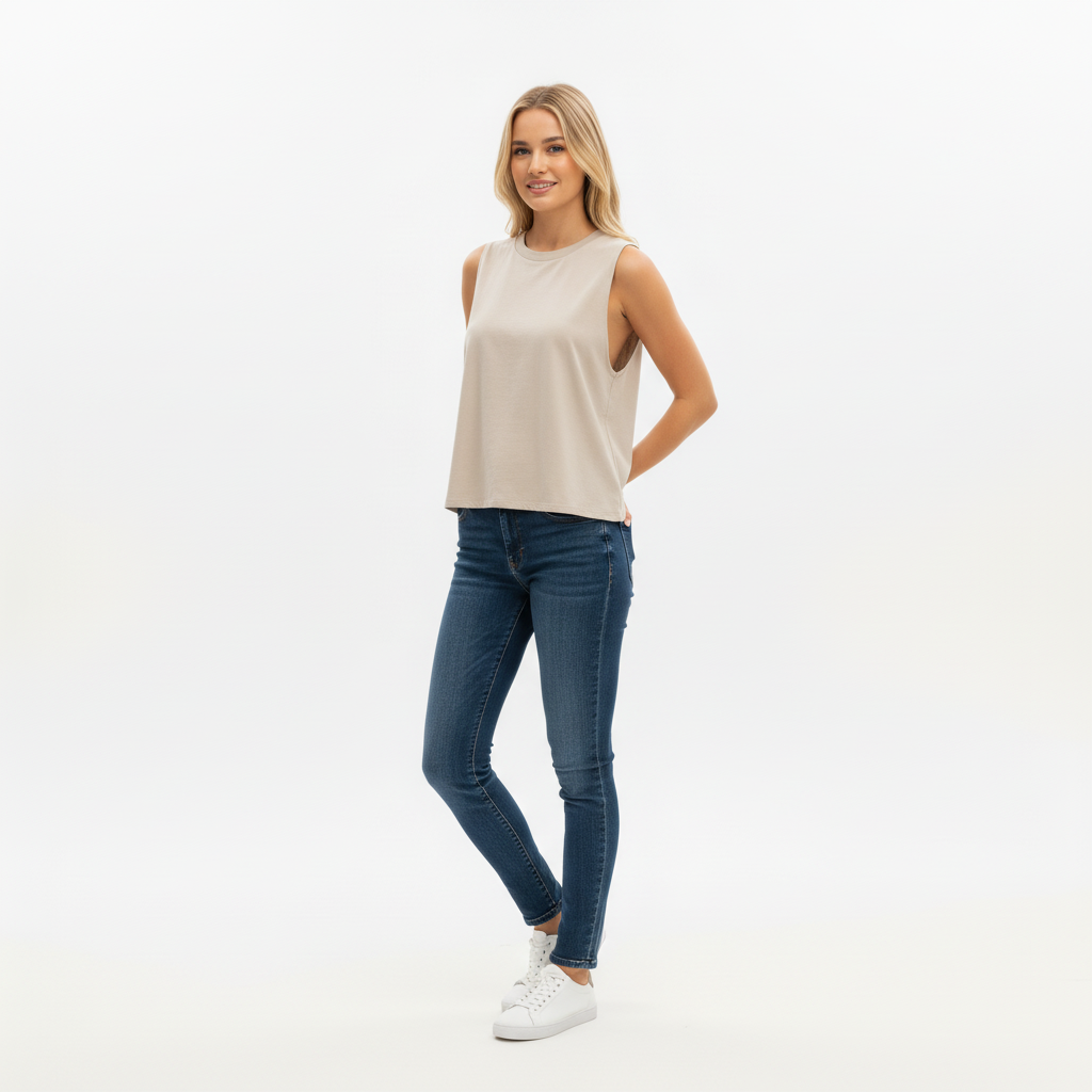 Camiseta de Tirantes Urban Cut Tank - Steel - Mujer