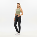 Urban Tank Crop Vest Top - Khaki - Women