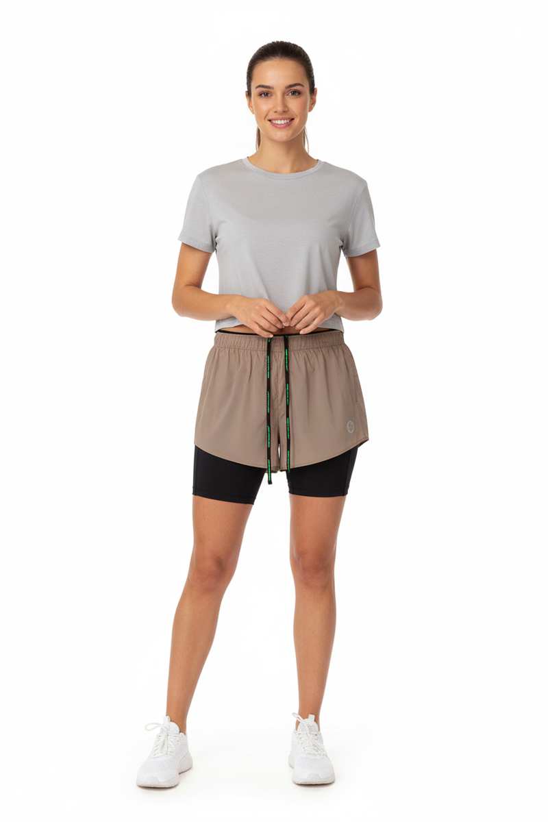 Pantalones cortos de running Timer Beige - Unisex