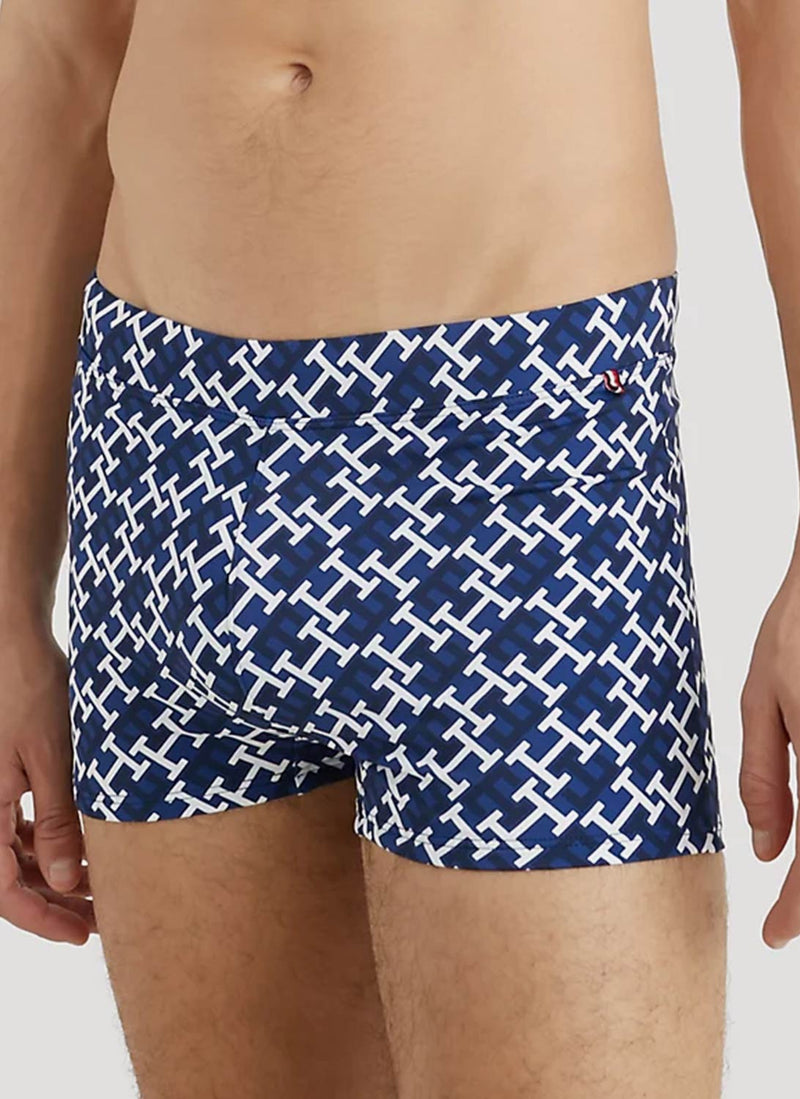 Tommy Hilfiger - Short De Bain - Monogram Navy White - Homme