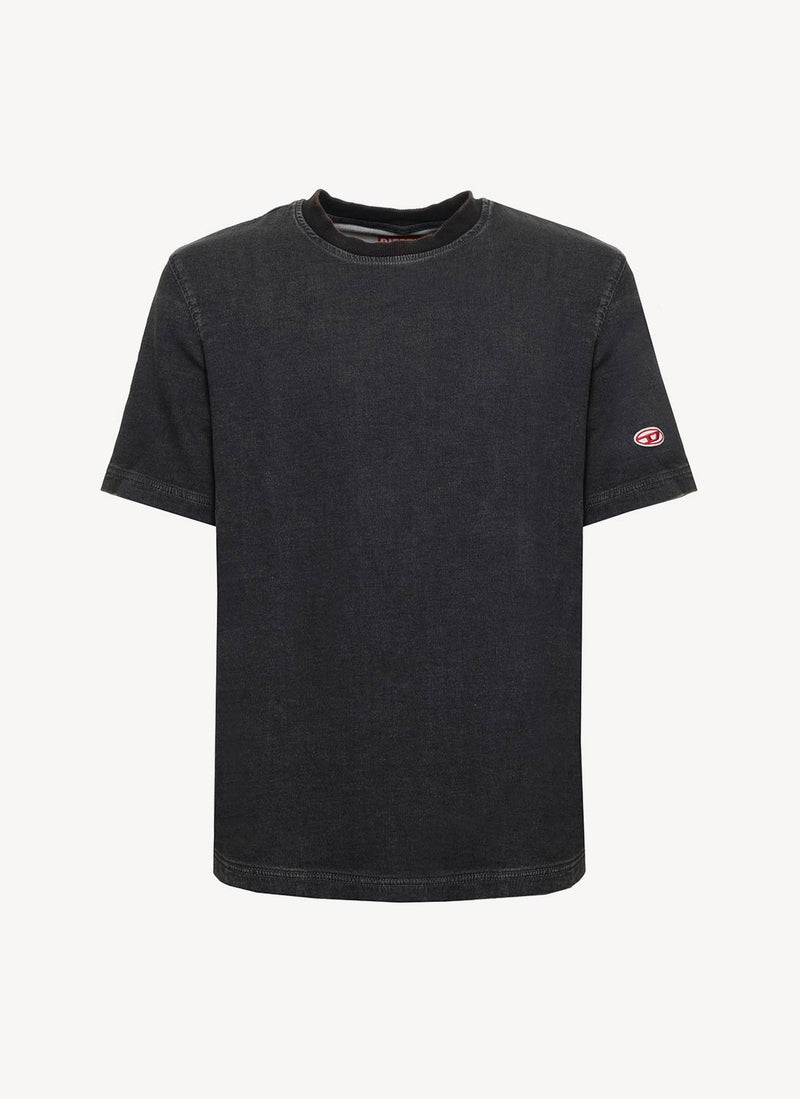 Diesel - T-Shirt Biggor - Noir Gris Denim - Homme