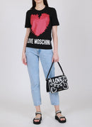 Moschino - T-Shirt Coeur - Black - Femme