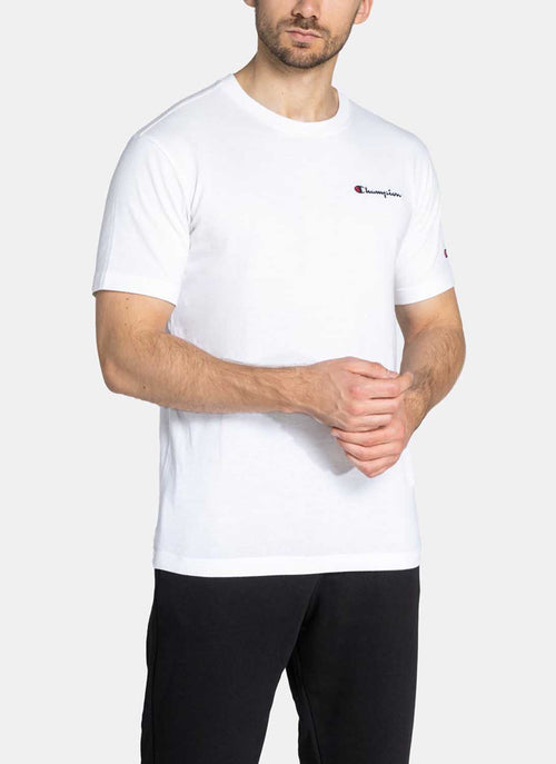 Champion - T-Shirt En Coton Organique Crewneck - Blanc - Homme