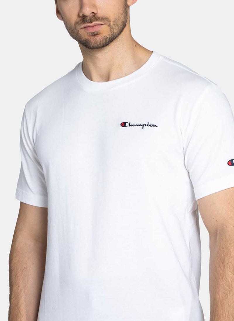 Champion - T-Shirt En Coton Organique Crewneck - Blanc - Homme