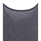 T-Shirt with Sweetheart Back Neckline in Iridescent Linen - Women
