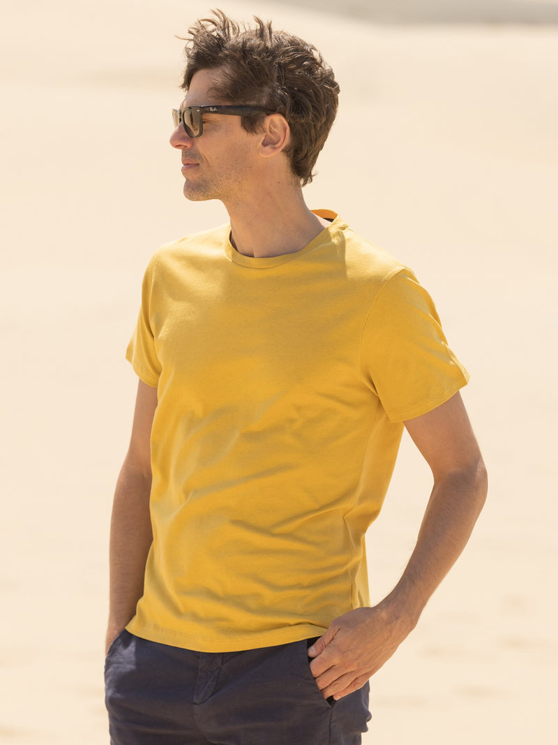 T-Shirt En Lin Et Coton Bio - Jaune