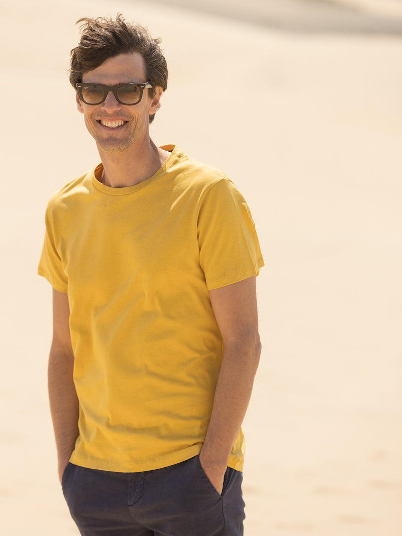 T-Shirt En Lin Et Coton Bio - Jaune